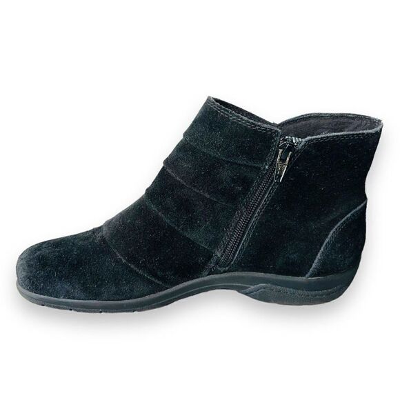 Clarks Collection Dual Zipper Bootie Black Suede 26104882 Women's 8.5M - Picture 6 of 11